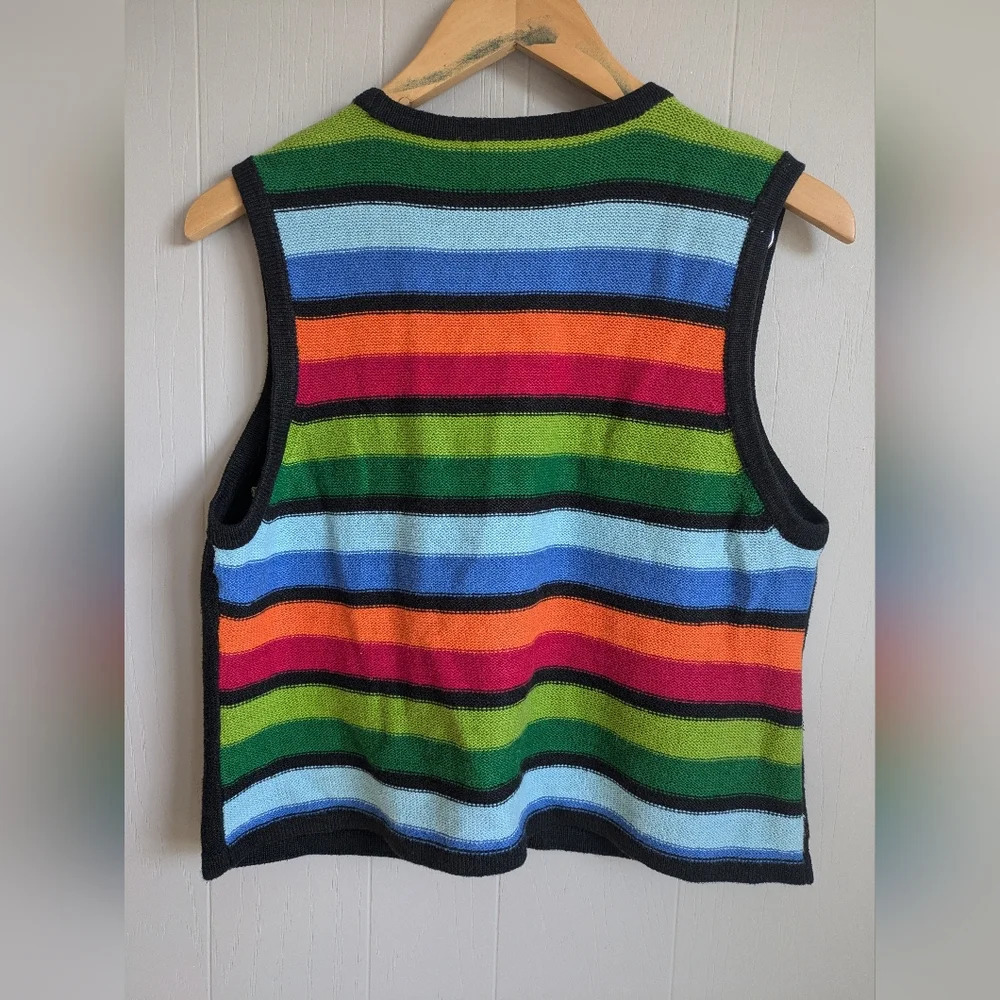 Westbound Patchwork Holiday Sweater Vest Size Pet… - image 7